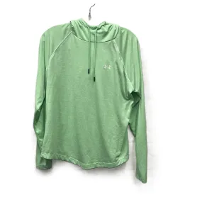 Athletic Top Long Sleeve Hoodie By Under Armour In Green, Size: Xl