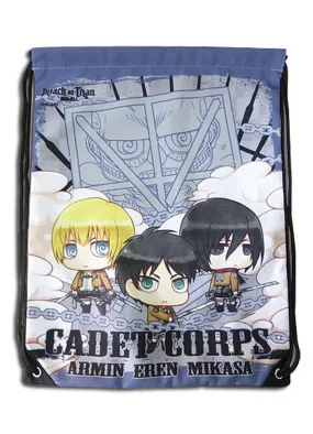 Attack on Titan - Group Purple Drawstring Bag