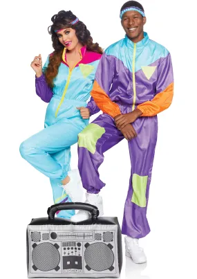 Awesome 80s Tracksuit Couple's Costume