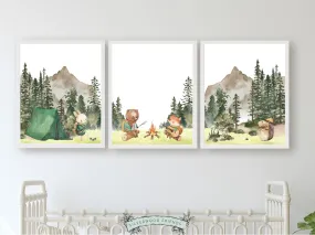 Camping Nursery Print Set of 3