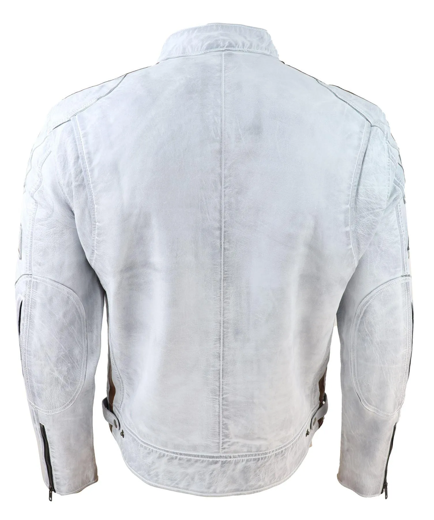 Men's Zipped Biker Leather Jacket | Infinity