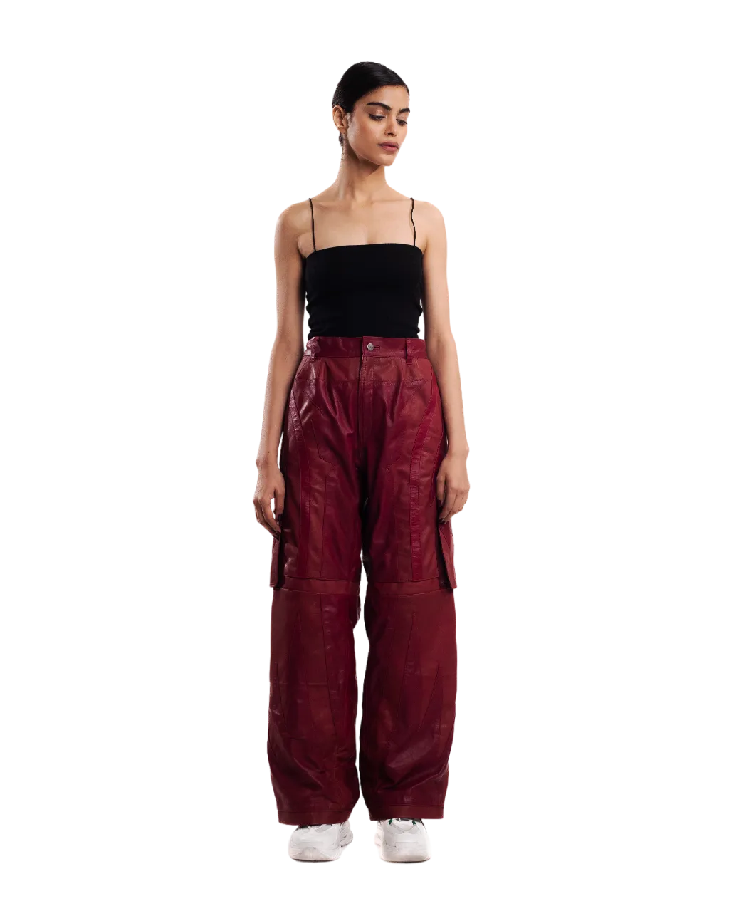 RELAXED LEATHER TROUSERS